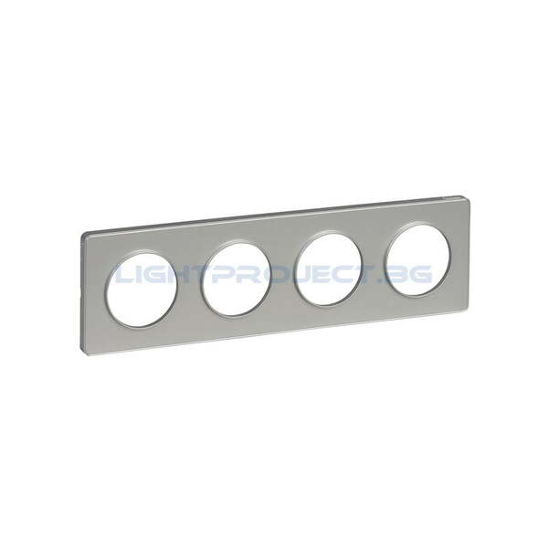 SCHNEIDER ELECTRIC S530808 ODACE TOUCH ALUMINIUM ДЕКОРАТИВНА РАМКА ЧЕТВОРНА БОЯДИСАН АЛУМИНИЙ