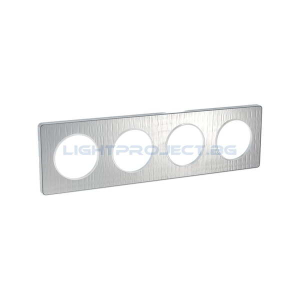 SCHNEIDER ELECTRIC S530808J1 ODACE TOUCH ALUMINIUM ДЕКОРАТИВНА РАМКА ЧЕТВОРНА ДРАСКАН АЛУМИНИЙ КРОКО