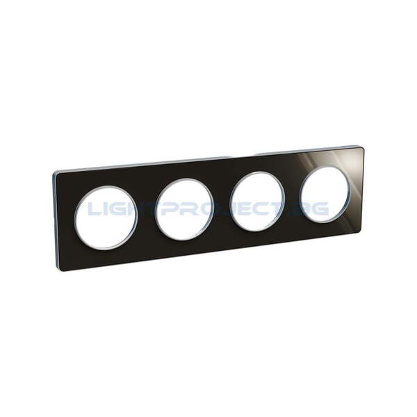 SCHNEIDER ELECTRIC S530808K1 ODACE TOUCH ALUMINIUM ДЕКОРАТИВНА РАМКА ЧЕТВОРНА OПУШЕН АЛУМИНИЙ КРОКО