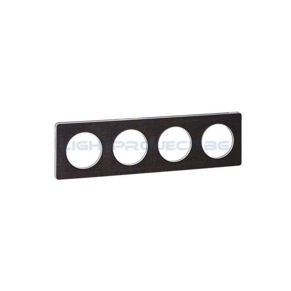 SCHNEIDER ELECTRIC S530808P ODACE TOUCH ALUMINIUM ДЕКОРАТИВНА РАМКА ЧЕТВОРНА OПУШЕН ВЕНГЕ