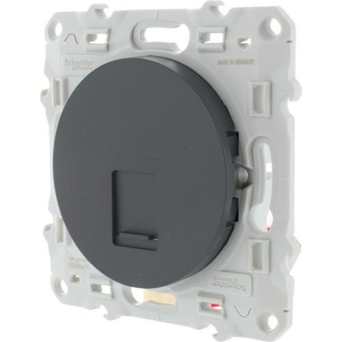 SCHNEIDER ELECTRIC S540475 РОЗЕТКА RJ45 CAT.6 НЕЕКРАНИРАНА ODACE АНТРАЦИТ