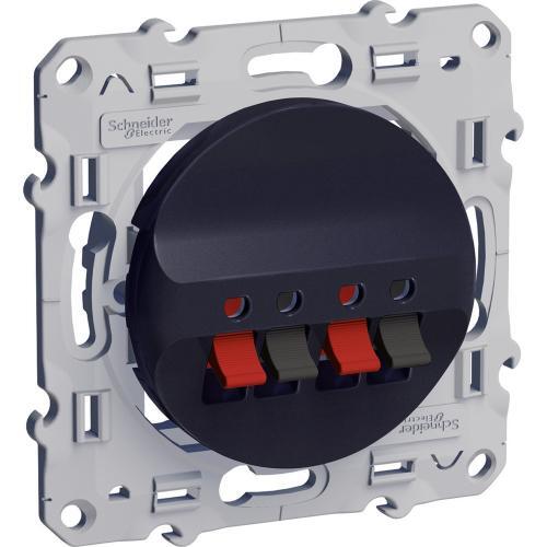 SCHNEIDER ELECTRIC S540488 ДВОЙНА РОЗЕТКА ЗА ВИСОКОГОВОРИТЕЛ ODACE АНТРАЦИТ