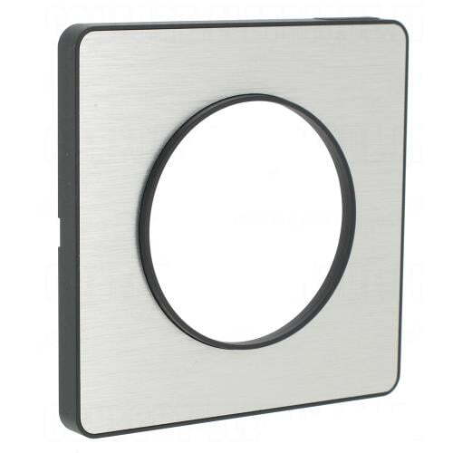 SCHNEIDER ELECTRIC S540802J ODACE TOUCH ALUMINIUM ДЕКОРАТИВНА РАМКА ЕДИНИЧНА ДРАСКАН АЛУМИНИЙ С ВЪНШЕН КАНТ В ЦВЯТ АНТРАЦИТ