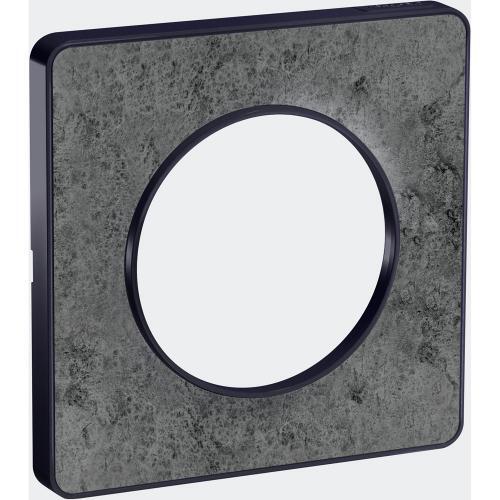 SCHNEIDER ELECTRIC S540802U ODACE TOUCH ALUMINIUM ДЕКОРАТИВНА РАМКА ЕДИНИЧНА МОРСКИ КАМЪК, С ВЪНШЕН КАНТ АНТРАЦИТ