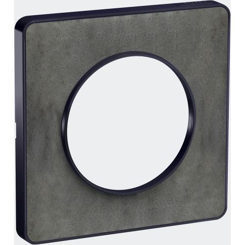 SCHNEIDER ELECTRIC S540802V ODACE TOUCH ALUMINIUM ДЕКОРАТИВНА РАМКА ЕДИНИЧНА КАМЪК, С ВЪНШЕН КАНТ АНТРАЦИТ