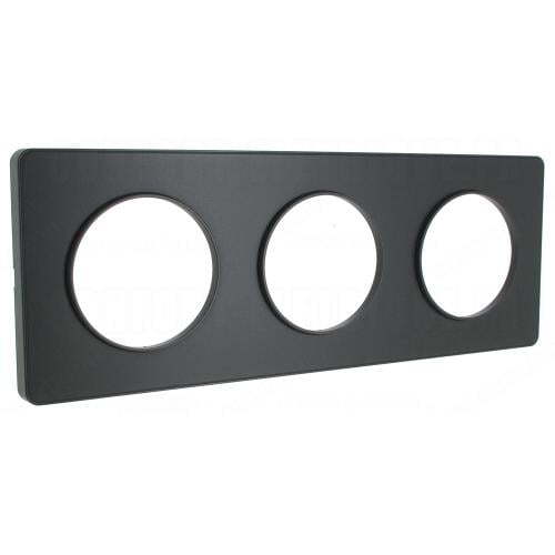 SCHNEIDER ELECTRIC S540806 ODACE TOUCH ALUMINIUM ДЕКОРАТИВНА РАМКА ТРОЙНА С ВЪНШЕН КАНТ В ЦВЯТ АНТРАЦИТ