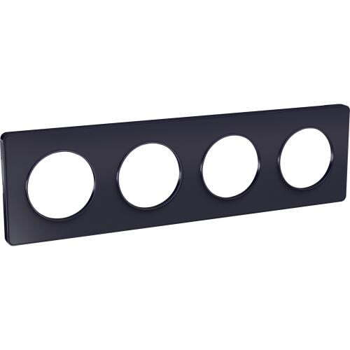SCHNEIDER ELECTRIC S540808 ODACE TOUCH ALUMINIUM ДЕКОРАТИВНА РАМКА ЧЕТВОРНА С ВЪНШЕН КАНТ В ЦВЯТ АНТРАЦИТ