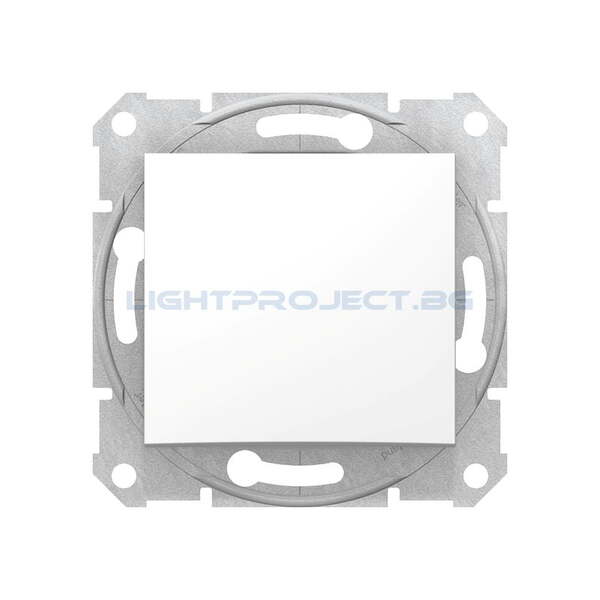 SCHNEIDER ELECTRIC SDN0100121 ЕДНОПОЛЮСЕН КЛЮЧ SEDNA, 10А , БЯЛ