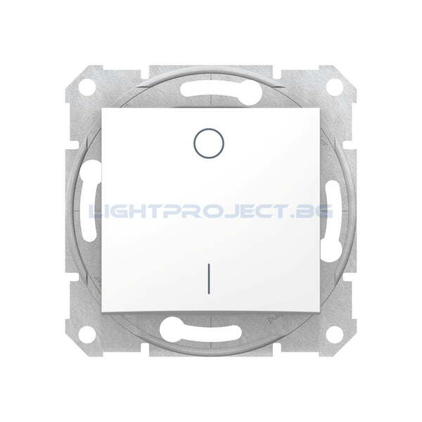 SCHNEIDER ELECTRIC SDN0200121 ДВУПОЛЮСЕН КЛЮЧ SEDNA, 10А , БЯЛ