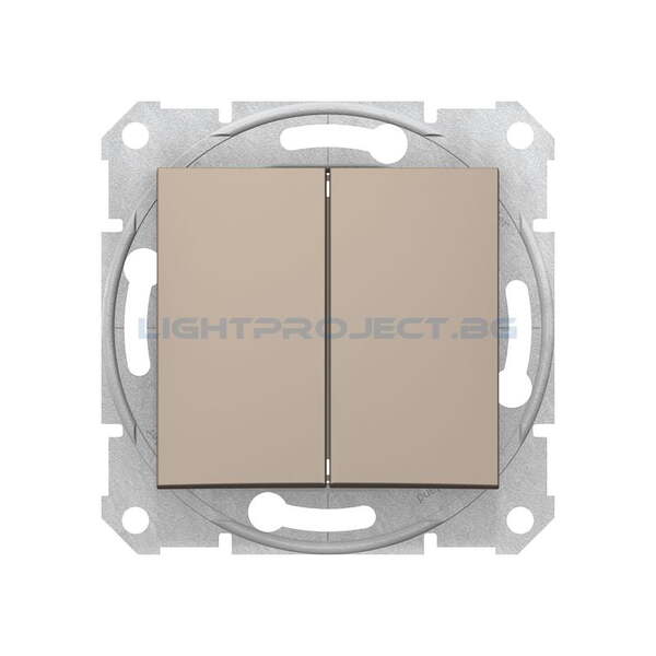 SCHNEIDER ELECTRIC SDN0600168 СЕРИЕН ДЕВИАТОРЕН КЛЮЧ SEDNA, 10А , ТИТАНИЙ