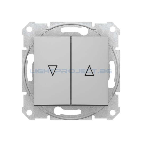 SCHNEIDER ELECTRIC SDN1300160 БУТОН ЗА УПРАВЛЕНИЕ НА ЩОРИ С ЕЛЕКТРИЧЕСКА БЛОКОРОВКА SEDNA, 10А , АЛУМИНИЙ