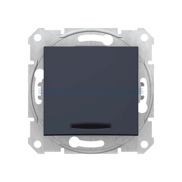 SCHNEIDER ELECTRIC SDN1500170 ДЕВИАТОРЕН КЛЮЧ СЪС СИНЯ ГЛИМ ЛАМПА SEDNA, 10А , ГРАФИТ