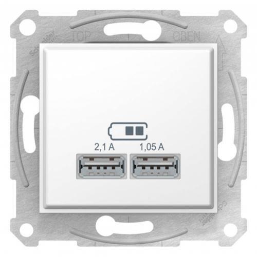 SCHNEIDER ELECTRIC SDN2710221 ДВОЙНА USB РОЗЕТКА SEDNA, БЯЛ