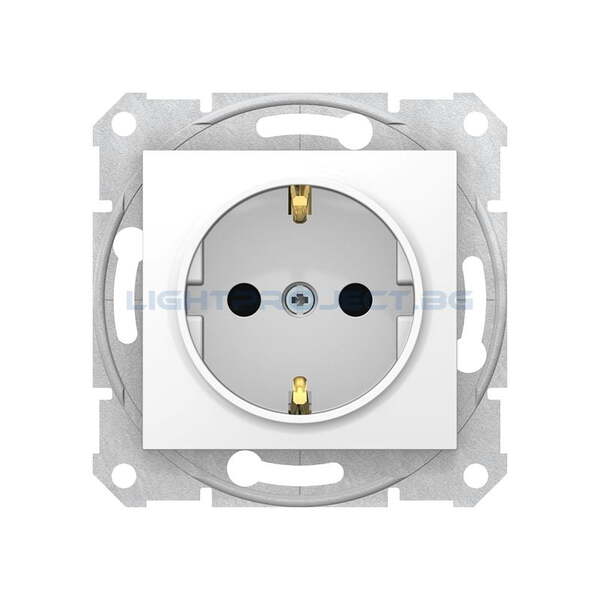 SCHNEIDER ELECTRIC SDN3000121 КОНТАКТ С ДЕТСКА ЗАЩИТА SEDNA, 16А, БЯЛ