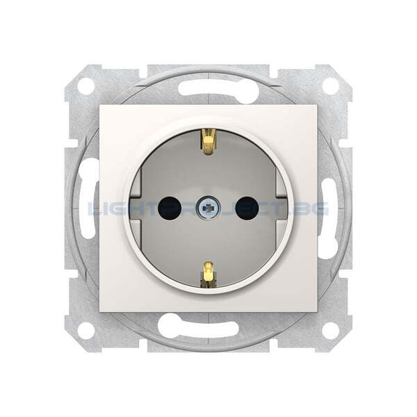 SCHNEIDER ELECTRIC SDN3000123 КОНТАКТ С ДЕТСКА ЗАЩИТА SEDNA, 16А, КРЕМ