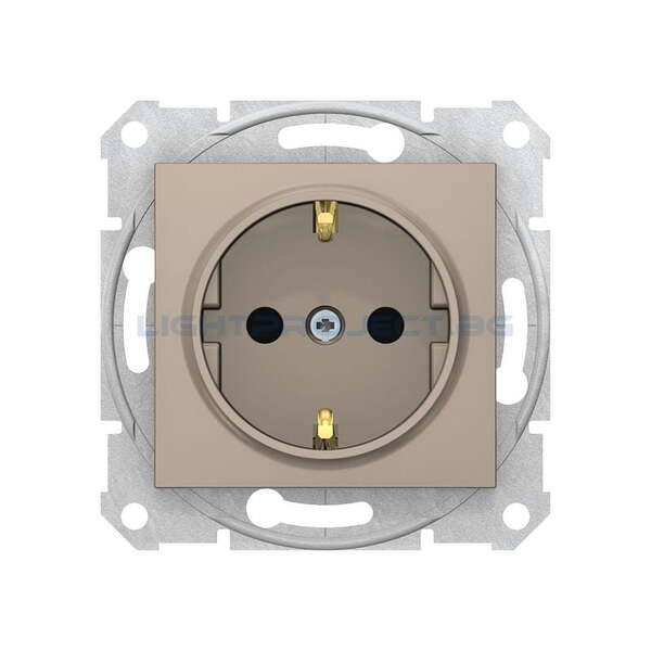 SCHNEIDER ELECTRIC SDN3000168 КОНТАКТ С ДЕТСКА ЗАЩИТА SEDNA, 16А, ТИТАНИЙ