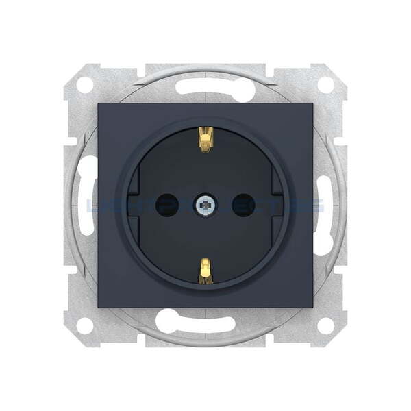 SCHNEIDER ELECTRIC SDN3000170 КОНТАКТ С ДЕТСКА ЗАЩИТА SEDNA, 16А, ГРАФИТ