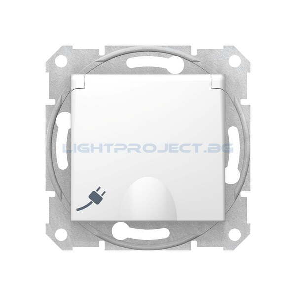 SCHNEIDER ELECTRIC SDN3100121 КОНТАКТ С КАПАК С ДЕТСКА ЗАЩИТА SEDNA, 16А, БЯЛ