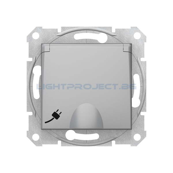 SCHNEIDER ELECTRIC SDN3100160 КОНТАКТ С КАПАК С ДЕТСКА ЗАЩИТА SEDNA, 16А, АЛУМИНИЙ
