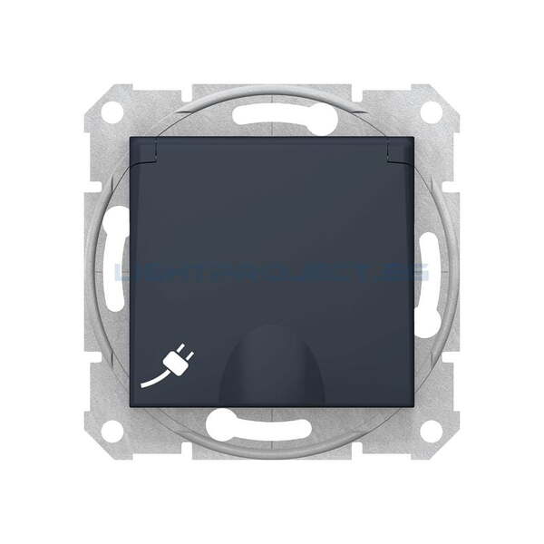 SCHNEIDER ELECTRIC SDN3100170 КОНТАКТ С КАПАК С ДЕТСКА ЗАЩИТА SEDNA, 16А, ГРАФИТ