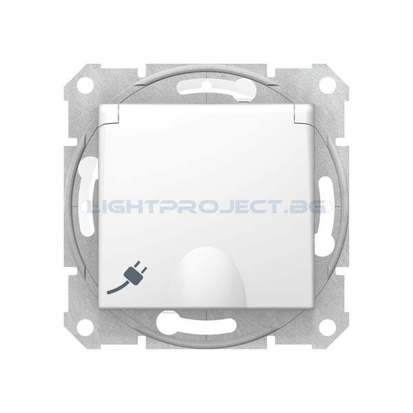 SCHNEIDER ELECTRIC SDN3100321 КОНТАКТ С КАПАК ВЛАГОЗАЩИТЕН SEDNA, 16А IP44, БЯЛ ВЛАГОЗАЩИТЕН