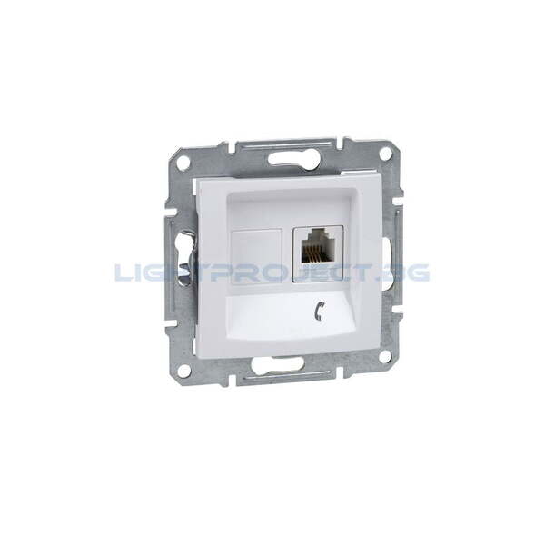 SCHNEIDER ELECTRIC SDN4101121 ТЕЛЕФОННА РОЗЕТКА RJ11 SEDNA, 16А, БЯЛ