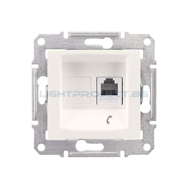 SCHNEIDER ELECTRIC SDN4101123 ТЕЛЕФОННА РОЗЕТКА RJ11 SEDNA, 16А, КРЕМ