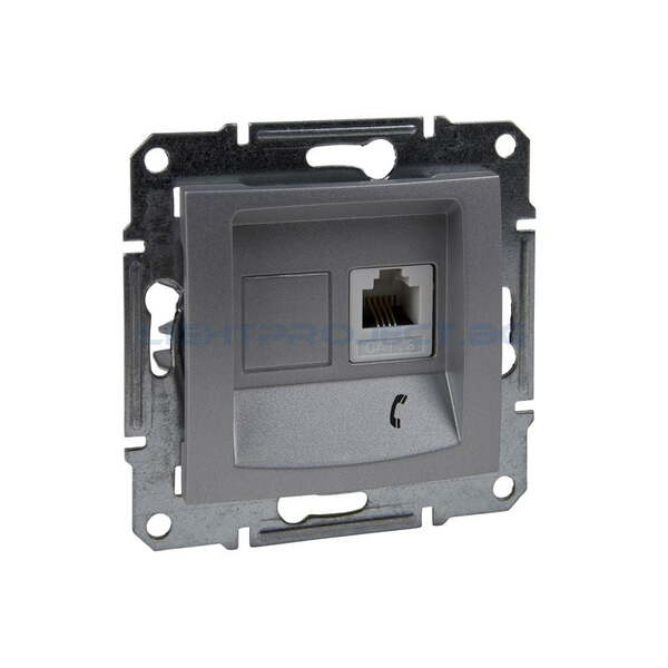 SCHNEIDER ELECTRIC SDN4101160 ТЕЛЕФОННА РОЗЕТКА RJ11 SEDNA, 16А, АЛУМИНИЙ