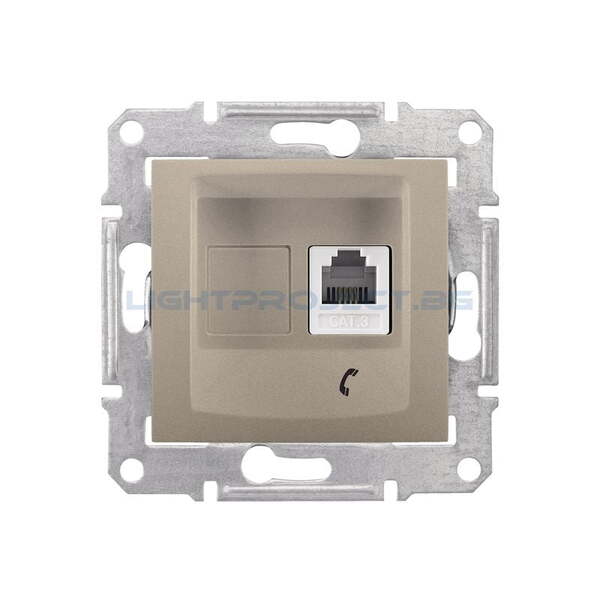 SCHNEIDER ELECTRIC SDN4101168 ТЕЛЕФОННА РОЗЕТКА RJ11 SEDNA, 16А, ТИТАНИЙ
