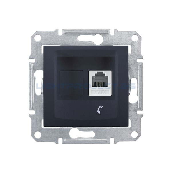 SCHNEIDER ELECTRIC SDN4101170 ТЕЛЕФОННА РОЗЕТКА RJ11 SEDNA, 16А, ГРАФИТ