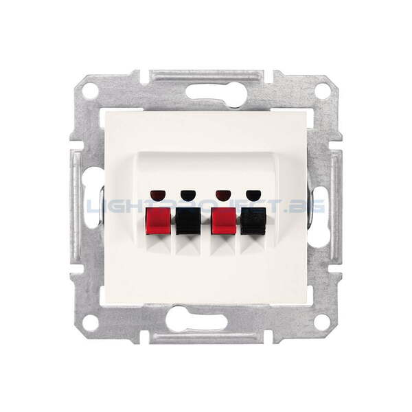 SCHNEIDER ELECTRIC SDN5400123 ДВОЙНА РОЗЕТКА ЗА ВИСОКОГОВОРИТЕЛ SEDNA, КРЕМ