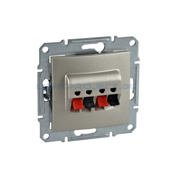 SCHNEIDER ELECTRIC SDN5400168 ДВОЙНА РОЗЕТКА ЗА ВИСОКОГОВОРИТЕЛ SEDNA, ТИТАНИЙ