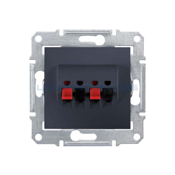 SCHNEIDER ELECTRIC SDN5400170 ДВОЙНА РОЗЕТКА ЗА ВИСОКОГОВОРИТЕЛ SEDNA, ГРАФИТ