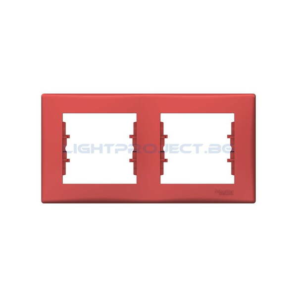 SCHNEIDER ELECTRIC SDN5800341 ДЕКОРАТИВНА РАМКА SEDNA ДВОЙНА ЧЕРВЕНА