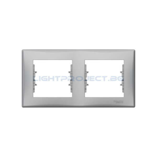 SCHNEIDER ELECTRIC SDN5800360 ДЕКОРАТИВНА РАМКА SEDNA ДВОЙНА АЛУМИНИЙ