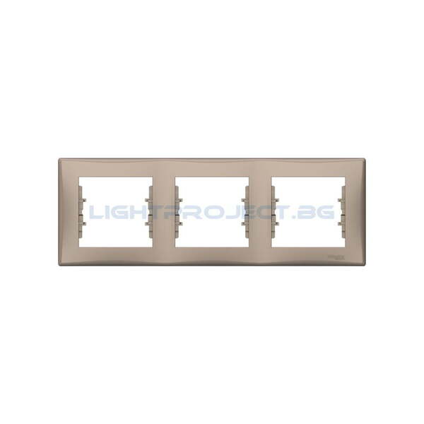 SCHNEIDER ELECTRIC SDN5800568 ДЕКОРАТИВНА РАМКА SEDNA ТРОЙНА ТИТАНИЙ
