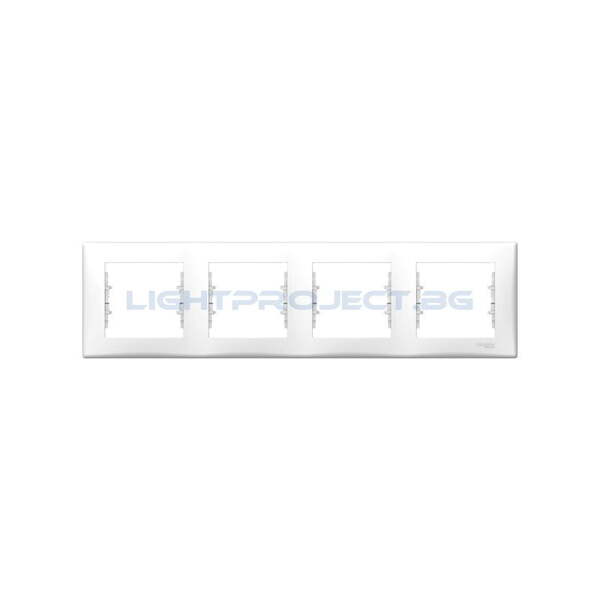 SCHNEIDER ELECTRIC SDN5800721 ДЕКОРАТИВНА РАМКА SEDNA ЧЕТВОРНА БЯЛА