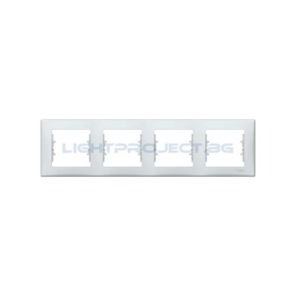 SCHNEIDER ELECTRIC SDN5800733 ДЕКОРАТИВНА РАМКА SEDNA ЧЕТВОРНА СИВА