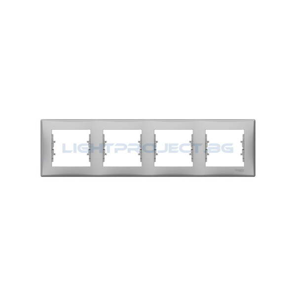 SCHNEIDER ELECTRIC SDN5800760 ДЕКОРАТИВНА РАМКА SEDNA ЧЕТВОРНА АЛУМИНИЙ