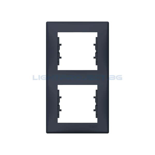 SCHNEIDER ELECTRIC SDN5801170 ДЕКОРАТИВНА РАМКА SEDNA ВЕРТИКАЛНА ДВОЙНА ГРАФИТ