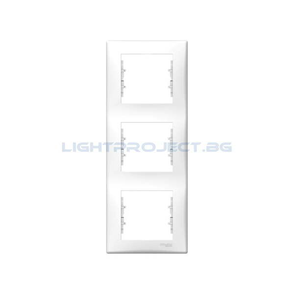 SCHNEIDER ELECTRIC SDN5801321 ДЕКОРАТИВНА РАМКА SEDNA ВЕРТИКАЛНА ТРОЙНА БЯЛ