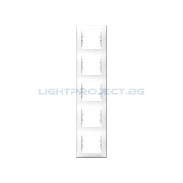 SCHNEIDER ELECTRIC SDN5801521 ДЕКОРАТИВНА РАМКА SEDNA ВЕРТИКАЛНА ПЕТОРНА БЯЛ