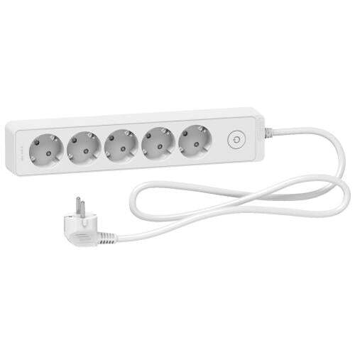 SCHNEIDER ELECTRIC ST9451W UNICA РАЗКЛОНИТЕЛ ШУКО 5 ГНЕЗДА, 1.5М, КЛЮЧ- БЯЛ