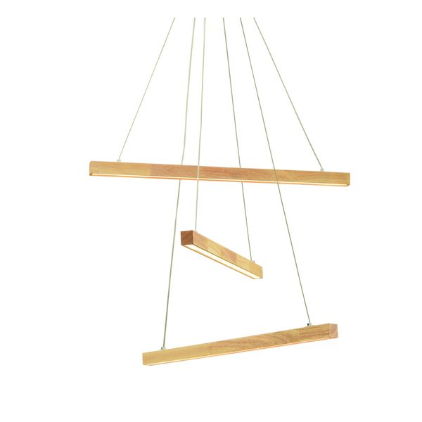 ACA LIGHTING HOURS LED 27W 3000K 2850LM CANELA WOOD+WHITE MET/D56XH100CM ACA-TNK299LED27P