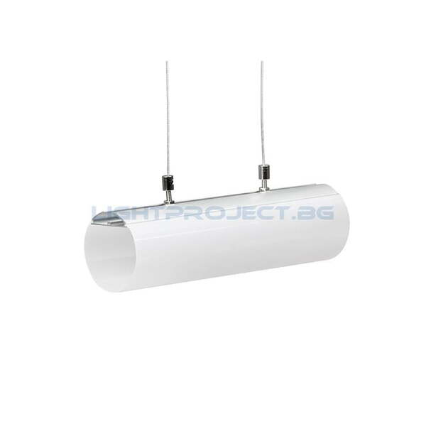 ULTRALUX АЛУМИНИЕВ ПРОФИЛ ЗА LED ЛЕНТА, ЦИЛИНДЪР Ø60ММ, 2М