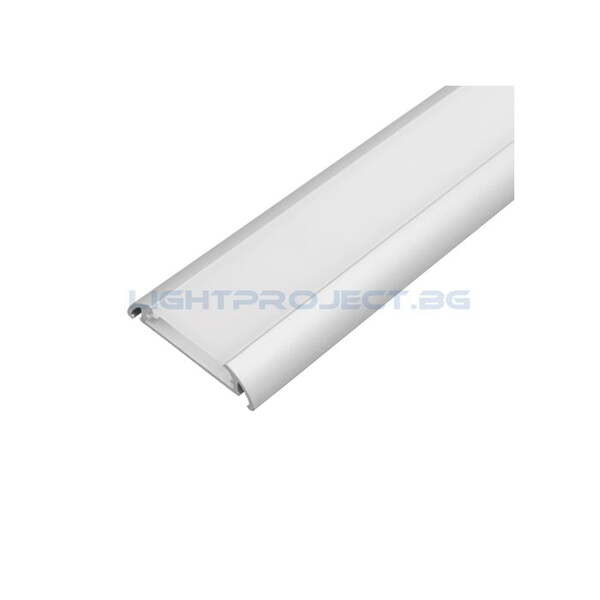 ULTRALUX АЛУМИНИЕВ ПРОФИЛ ЗА LED ЛЕНТА ЗА ОТКРИТ МОНТАЖ, ШИРОК, 2М