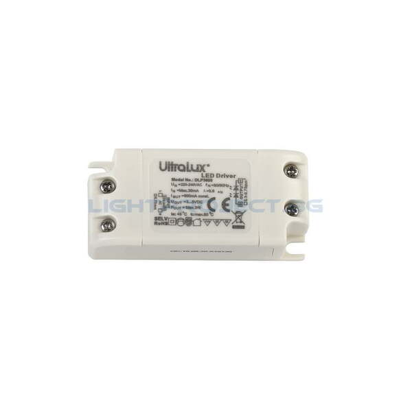 ULTRALUX ДРАЙВЕР, НЕДИМИРАЩ ЗА LED ОСВЕТЛЕНИЕ, 3W/600MA DC