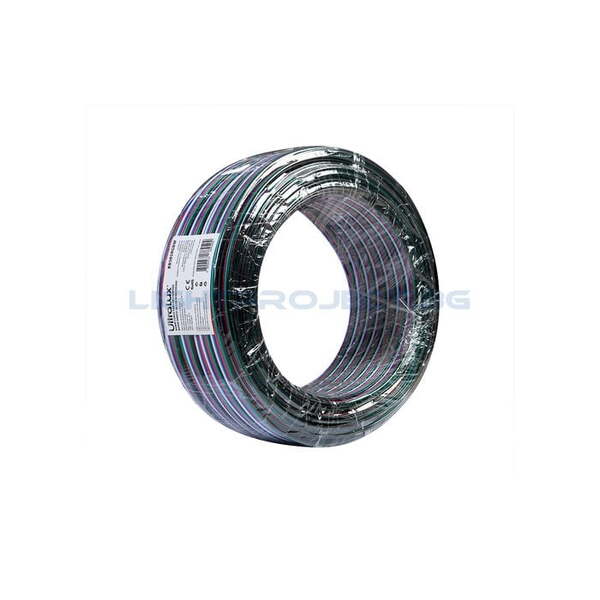 ULTRALUX RGBW ПЛОСЪК КАБЕЛ 5 X 0.5 MM², 50М/РОЛКА