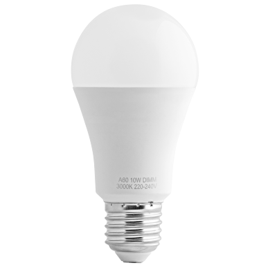 ULTRALUX LED ЛАМПА КРУШКА ДИМИРАЩА, 10W, E27, 4200K, 220-240V AC, НЕУТРАЛНА СВЕТЛИНА