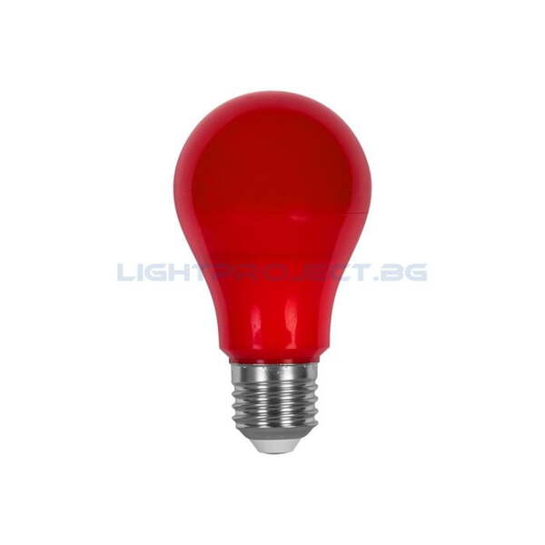 ULTRALUX LED ЛАМПА КРУШКА 6W, E27, 220-240V AC, ЧЕРВЕНА СВЕТЛИНА